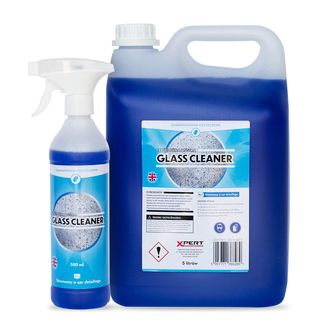 Glass Cleaner, czyści okna i lustra (500 ml, 5 litrów)