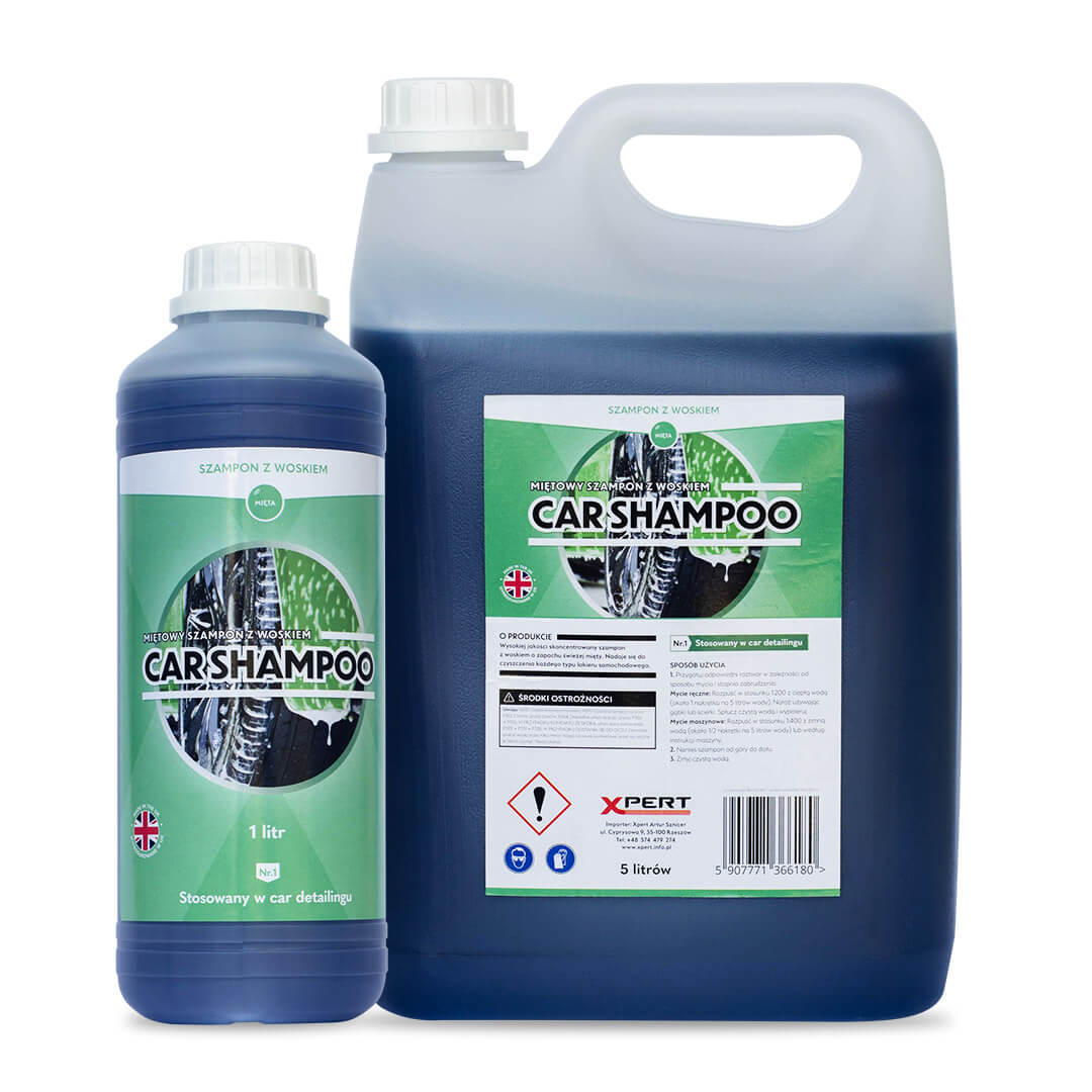 Car Shampoo Mięta, szampon z woskiem (1 litr, 5 litrów)